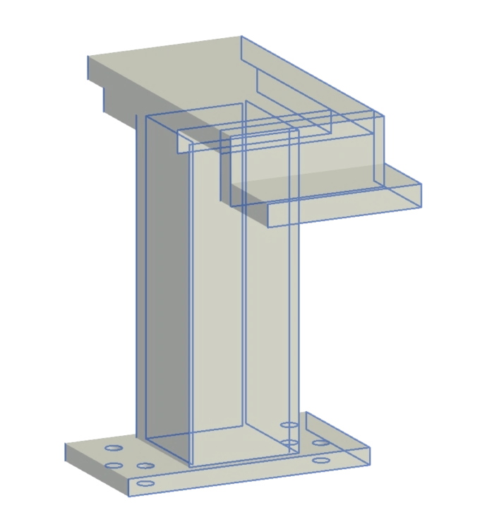 Famille Revit : Console métallique